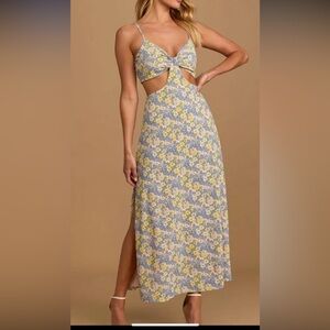 Lulu’s Floral Cutout Maxi Dress